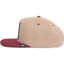 gorra-plana-marron-y-roja-snapback-caballo-stallion-free-rider-the-farm-flats-de-goorin-bros