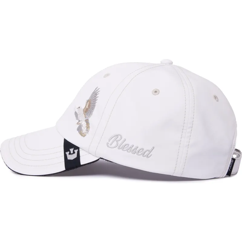 cappellino-curvo-bianco-regolabile-colomba-2-blessed-2-b-stressed-the-farm-lady-balls-di-goorin-bros