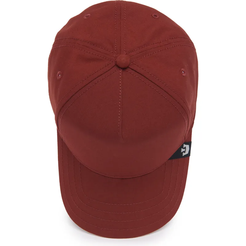 rote-gebogene-snapback-kappe-the-farm-nude-von-goorin-bros