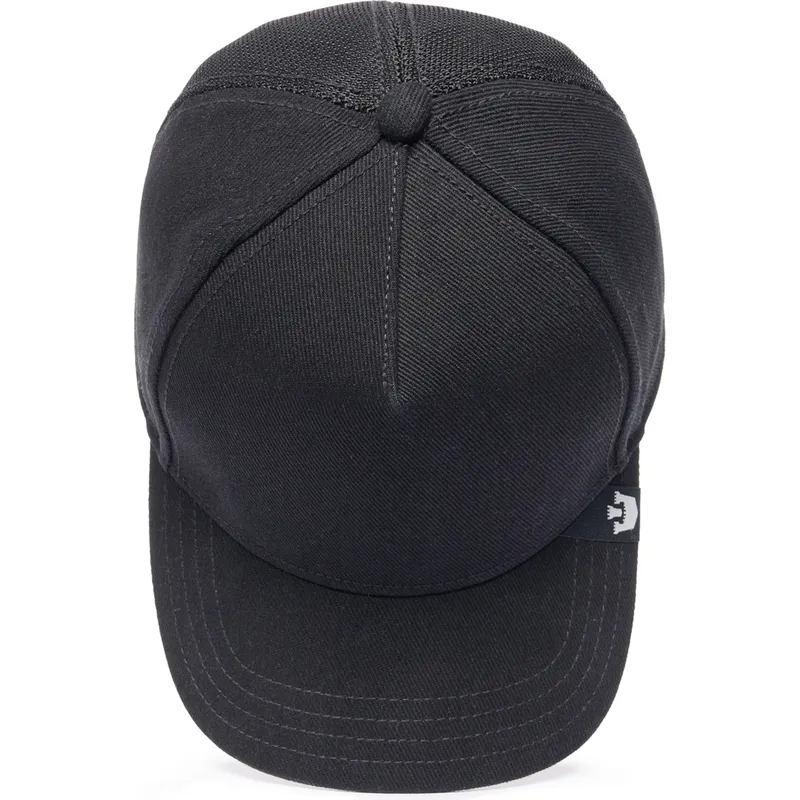 schwarze-snapback-kappe-mit-gebogenem-schirm-the-farm-nude-denim-von-goorin-bros