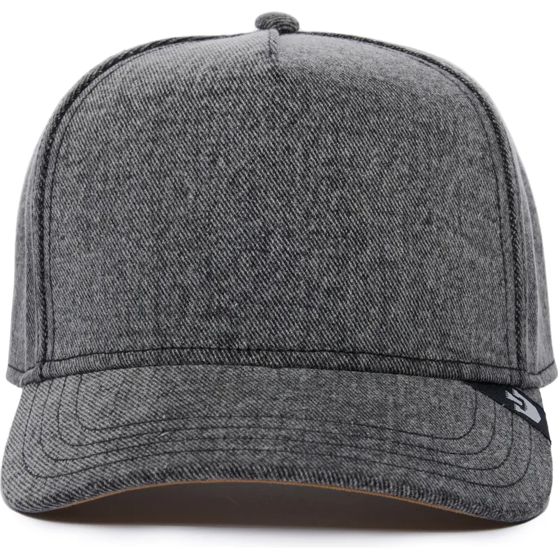 goorin-bros-the-farm-nude-denim-graue-snapback-kappe-mit-gebogenem-schirm