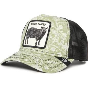 Goorin Bros. Black Sheep Parade The Farm Paisley Green and Black Trucker Hat