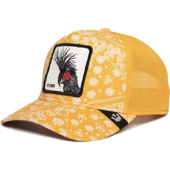 Cappellino trucker giallo uccello Punk Spray Paint Arch The Farm Paisley di Goorin Bros.