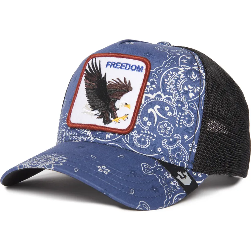 trucker-cap-marineblau-adler-freedom-a-the-w-in-a-d-the-farm-paisley-von-goorin-bros