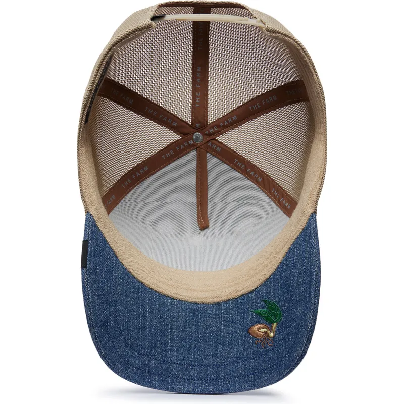 trucker-cap-blau-und-beige-kaninchen-tricky-silky-rabbit-the-farm-silky-roots-von-goorin-bros