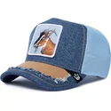 gorra-trucker-azul-cabra-goat-silky-goat-the-farm-silky-roots-de-goorin-bros