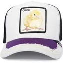 gorra-trucker-blanca-y-negra-pollito-silky-chick-the-farm-silky-roots-de-goorin-bros