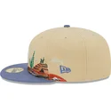 mutzen-flach-braun-angepasst-59fifty-team-landscape-der-los-angeles-dodgers-mlb-von-new-era