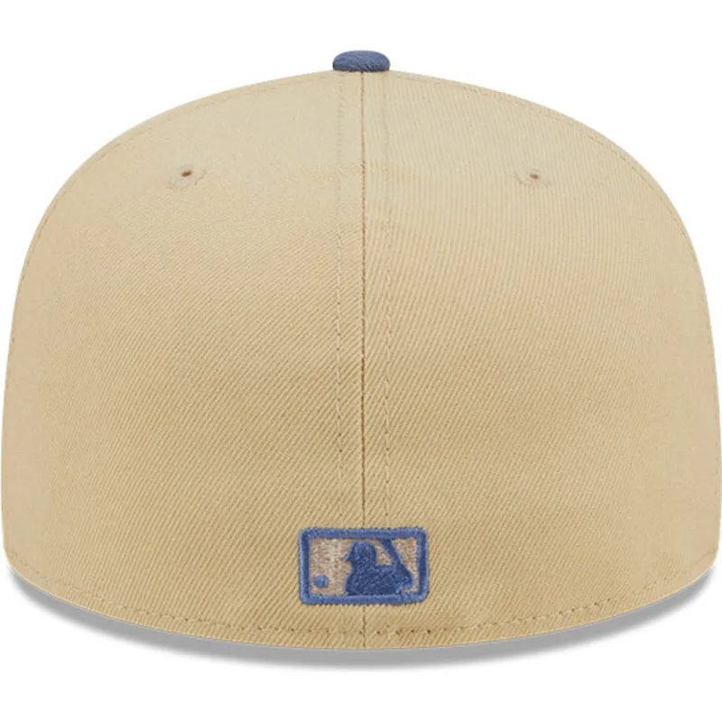 mutzen-flach-braun-angepasst-59fifty-team-landscape-der-los-angeles-dodgers-mlb-von-new-era