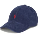 casquette-courbee-bleue-marine-ajustable-avec-logo-rouge-cotton-terry-classic-sport-polo-ralph-lauren