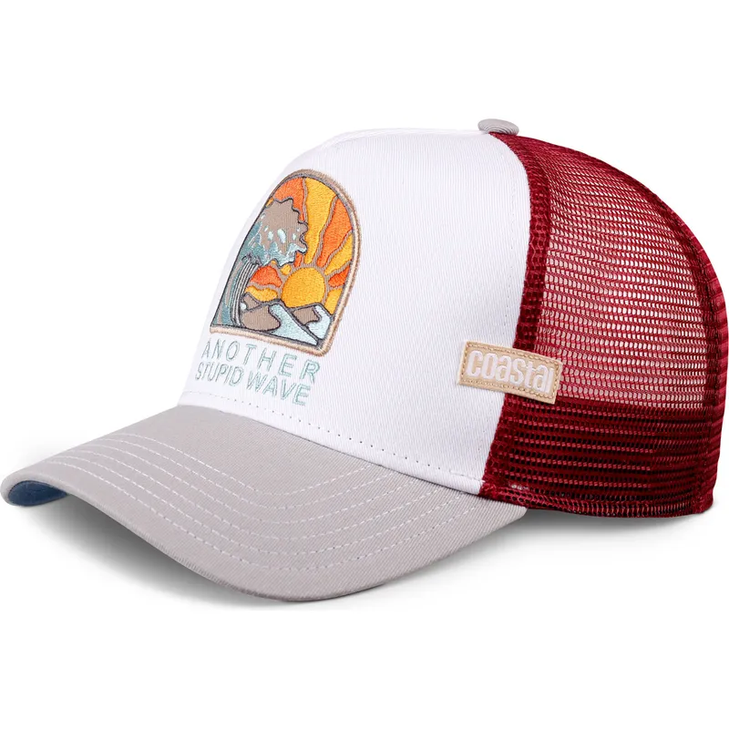 weisse-rote-und-graue-trucker-kappe-stupid-wave-hft-von-coastal