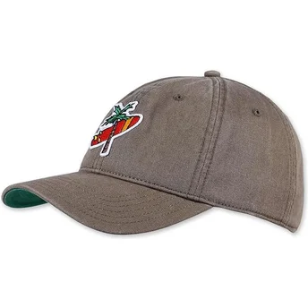 Gorra curva verde ajustable Palm Cross de Coastal