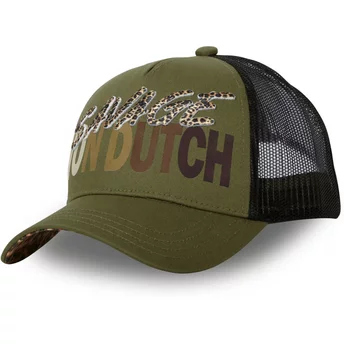 Von Dutch SAVAGE K Green and Black Trucker Hat