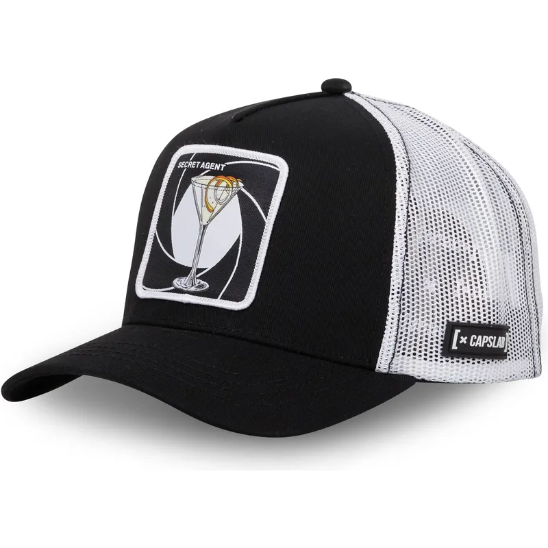 capslab-martini-secret-agent-sec-cocktails-black-and-white-trucker-hat