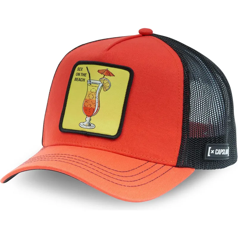 capslab-sex-on-the-beach-sex-cocktails-orange-and-black-trucker-hat