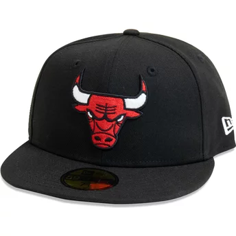 Casquette plate noire ajustée 59FIFTY Essential Chicago Bulls NBA New Era