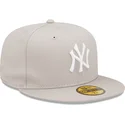 gorra-plana-beige-ajustada-59fifty-league-essential-de-new-york-yankees-mlb-de-new-era