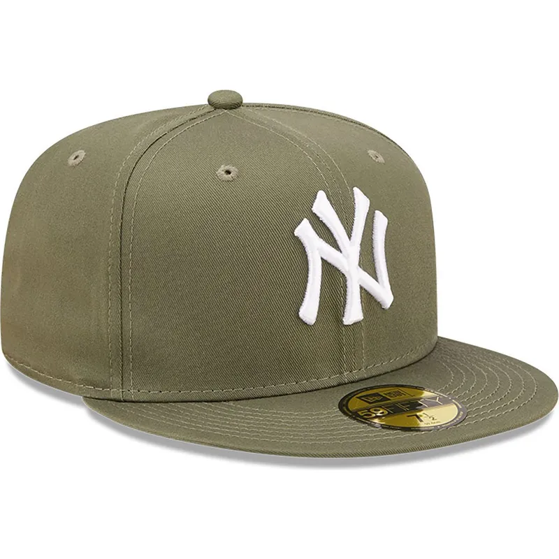 zielona-dopasowana-czapka-z-daszkiem-59fifty-league-essential-new-york-yankees-mlb-new-era