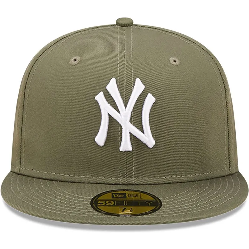 cappello-piatto-verde-regolabile-59fifty-league-essential-dei-new-york-yankees-mlb-di-new-era