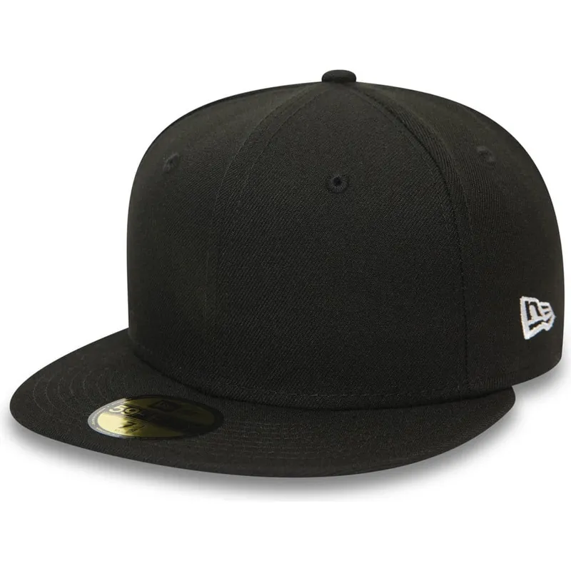 berretto-piatto-nero-aderente-59fifty-essential-di-new-era