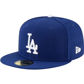 Niebieska czapka z płaskim daszkiem 59FIFTY Authentic On Field Game Los Angeles Dodgers MLB od New Era