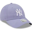 fioletowa-regulowana-czapka-z-zakrzywionym-daszkiem-dla-kobiet-9forty-league-essential-new-york-yankees-mlb-marki-new-era