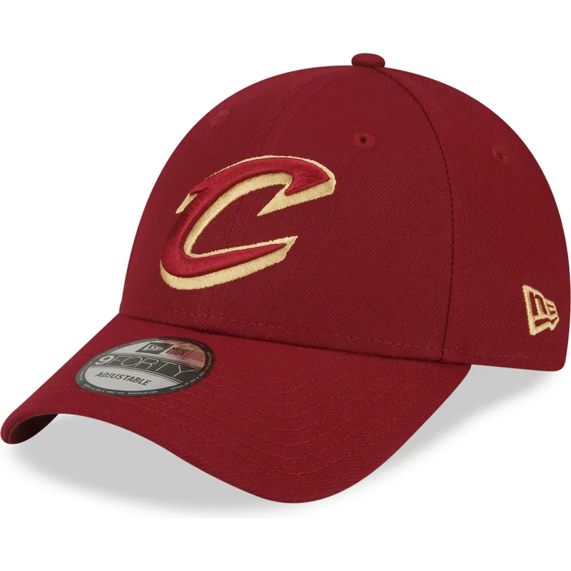 rote-verstellbare-curved-cap-9forty-the-league-der-cleveland-cavaliers-nba-von-new-era