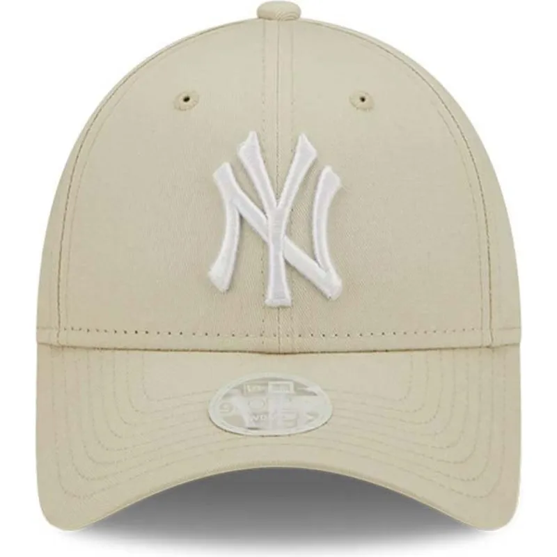 beige-justerbar-kurvkeps-for-dam-9forty-league-essential-new-york-yankees-mlb-fran-new-era