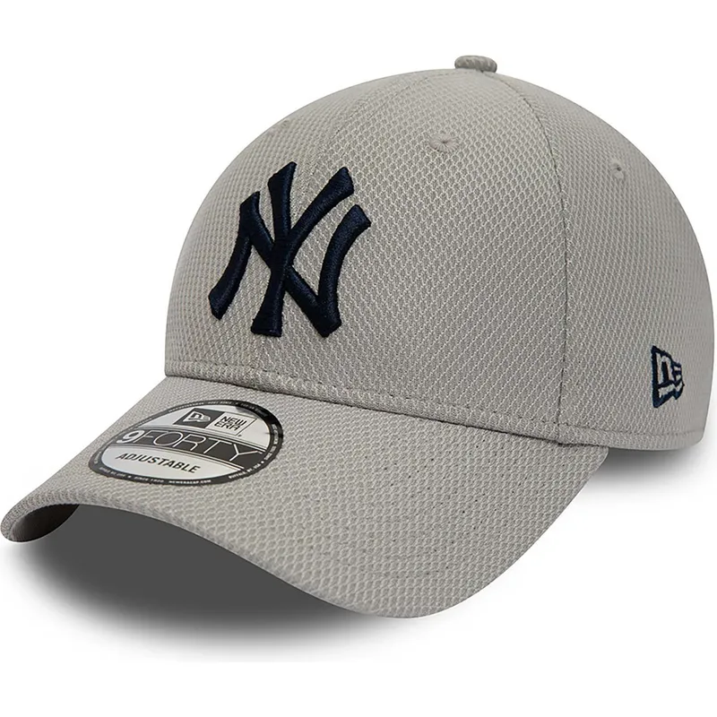 mutzen-gebogen-grau-verstellbares-band-9forty-diamond-era-essential-der-new-york-yankees-mlb-von-new-era