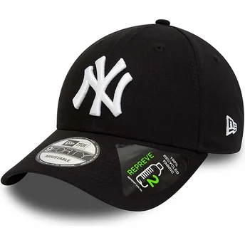 Gorra curva negra ajustable 9FORTY REPREVE League Essential de New York Yankees MLB de New Era