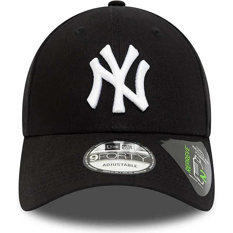 czarna-regulowana-czapka-z-zakrzywionym-daszkiem-9forty-repreve-league-essential-new-york-yankees-mlb-new-era
