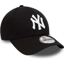 schwarze-verstellbare-curved-cap-9forty-repreve-league-essential-der-new-york-yankees-mlb-von-new-era