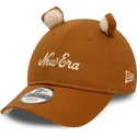 new-era-9forty-script-animal-justerbar-brun-bojd-keps-for-barn