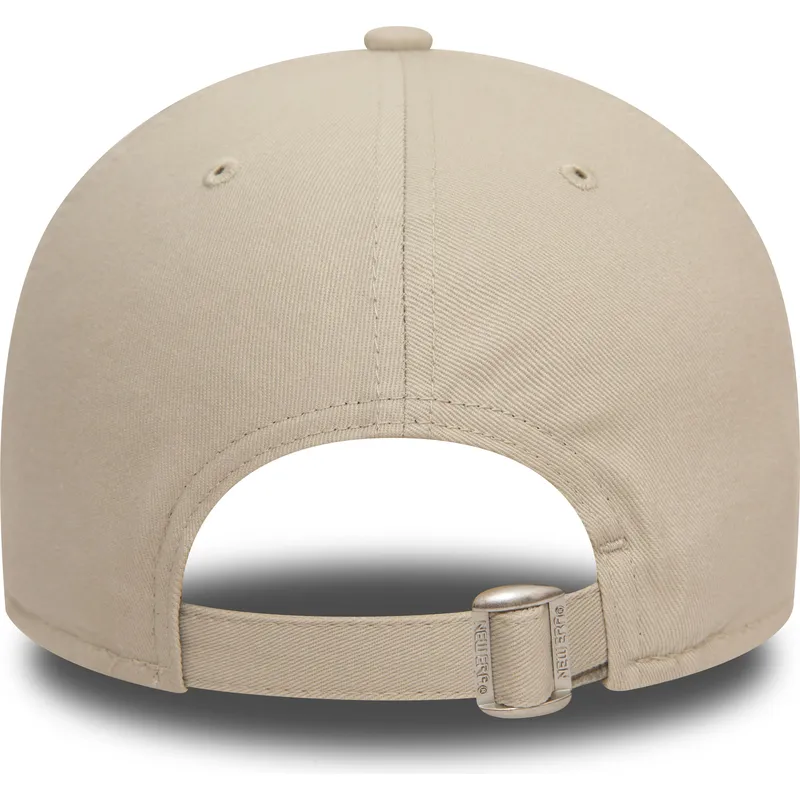 mutzen-gebogen-beige-verstellbares-band-rosa-9forty-league-essential-der-los-angeles-dodgers-mlb-von-new-era