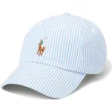 casquette-courbee-bleue-et-blanche-ajustable-cotton-seersucker-polo-ralph-lauren