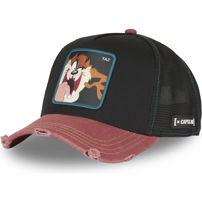 gorra-trucker-negra-y-roja-diablo-de-tasmania-taz4-ct-looney-tunes-de-capslab