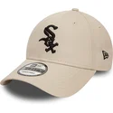beige-verstellbare-9forty-league-essential-kappe-der-chicago-white-sox-mlb-von-new-era