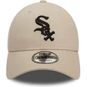 beige-verstellbare-9forty-league-essential-kappe-der-chicago-white-sox-mlb-von-new-era