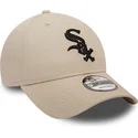 beige-verstellbare-9forty-league-essential-kappe-der-chicago-white-sox-mlb-von-new-era