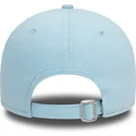 verstellbare-hellblaue-kappe-mit-gebogenem-schirm-und-hellblauem-logo-9forty-league-essential-der-los-angeles-dodgers-mlb-von-ne