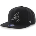 47-brand-flat-brim-atlanta-braves-mlb-sure-shot-snapback-cap-schwarz-
