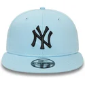 new-era-9fifty-league-essential-snapback-kappe-in-hellblau-mit-schwarzem-logo-der-new-york-yankees-mlb