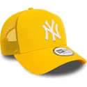 mutzen-gebogen-gelb-snapback-a-frame-league-essential-der-new-york-yankees-mlb-von-new-era