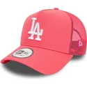 mutzen-gebogen-rosa-snapback-a-frame-league-essential-der-los-angeles-dodgers-mlb-von-new-era