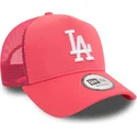 rosa-trucker-kappe-a-frame-league-essential-der-los-angeles-dodgers-mlb-von-new-era