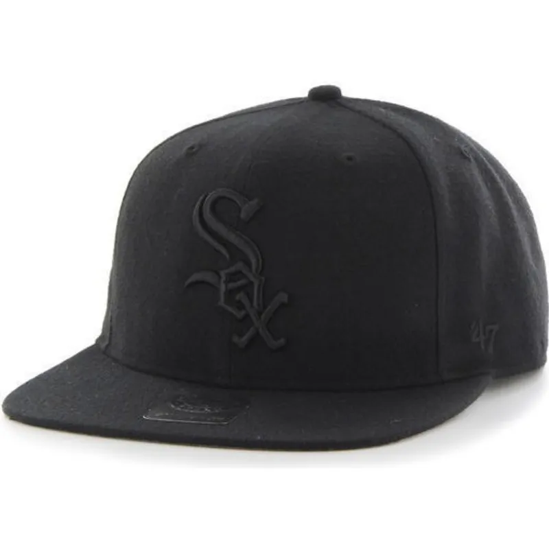 mutzen-flach-schwarz-snapback-der-chicago-white-sox-mlb-von-47-brand mutzen-flach-schwarz-snapback-der-chicago-white-sox-mlb-von-47-brand