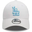 mutzen-gebogen-weiss-verstellbares-band-9forty-team-outline-der-los-angeles-dodgers-mlb-von-new-era