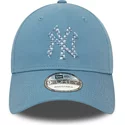 new-era-curved-brim-9forty-seasonal-infill-new-york-yankees-mlb-blue-adjustable-cap