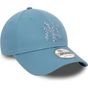 mutzen-gebogen-blau-verstellbares-band-9forty-seasonal-infill-der-new-york-yankees-mlb-von-new-era