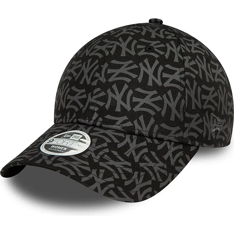czarna-regulowana-czapka-z-daszkiem-dla-kobiet-9forty-monogram-new-york-yankees-mlb-new-era